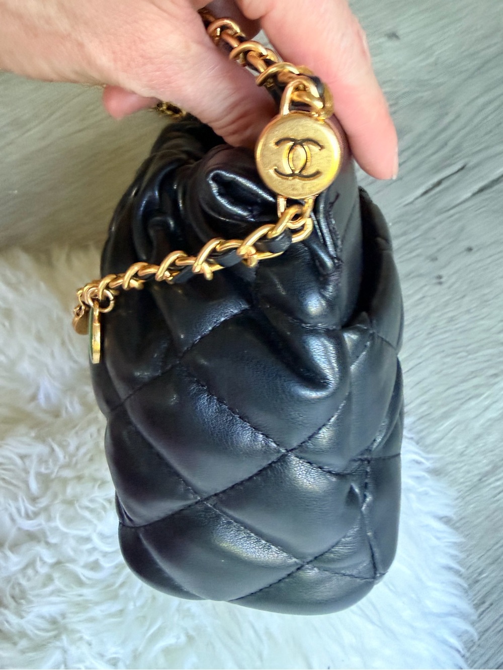 FULL SET NIB Chanel MAKEUP Black Mini Bucket Charms on Chain Handbag NEW - Picture 7 of 15